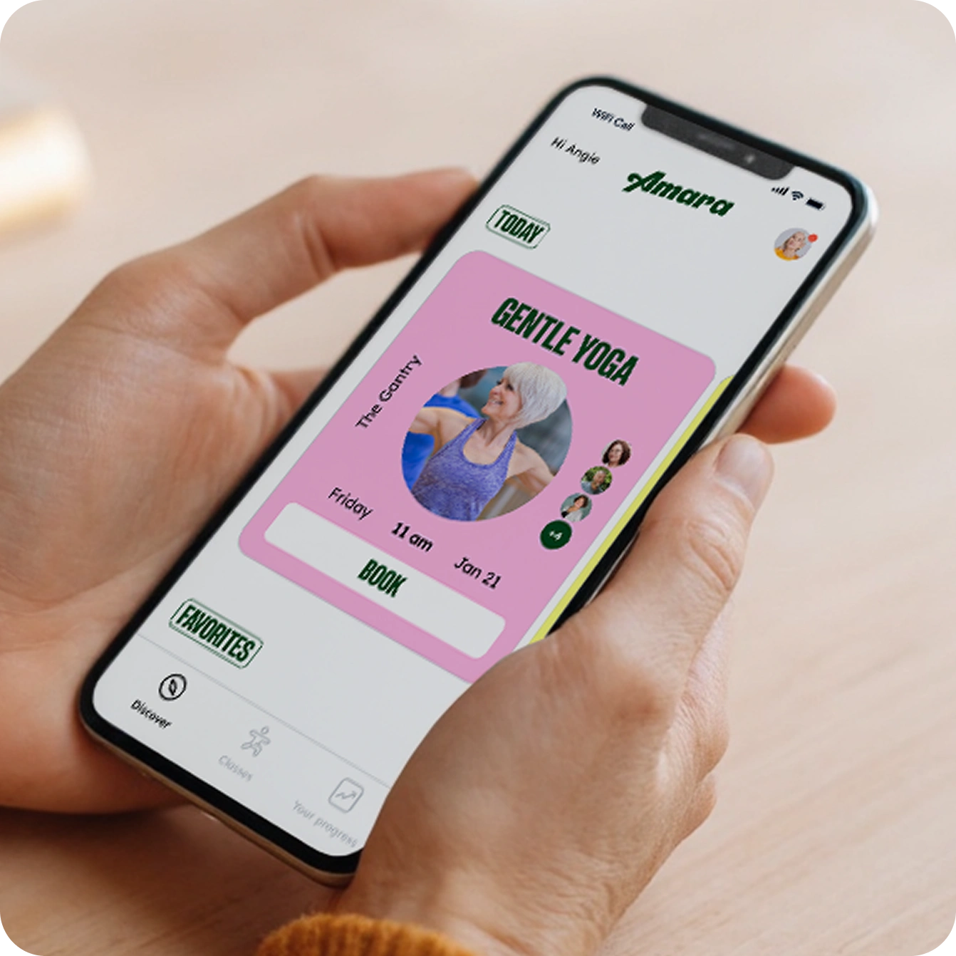 App on screen